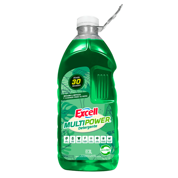 DETERGENTE MULTIPOWER 3000 CC BIODEGRADABLE  ACTIVOS ANIONICOS